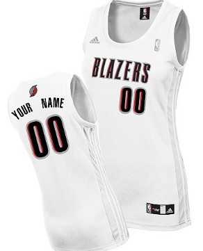 Women%27s Customized Portland Trail Blazers White Basketball Jersey